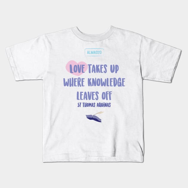 Quote by Saint Thomas of Aquina Kids T-Shirt by AlMAO2O